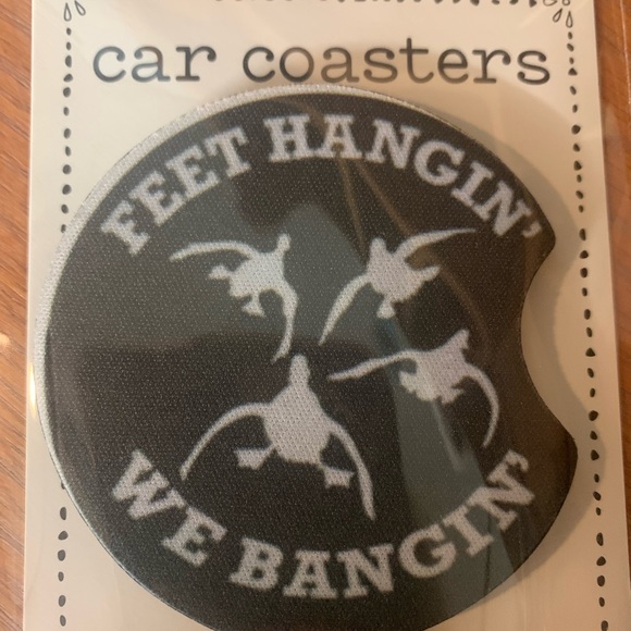 Feet Hanging We Banging Duck 🦆 Hunter Neoprene Car Coasters - Picture 2 of 2